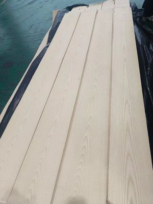 Natural Sliced American White Ash Wood Veneer Sheet Crown Cut Untuk Kayu Lapis